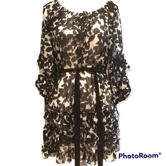 Bazaar by Casting Tops - Bazaar by Casting Women's Sheer Ruffled Tunic